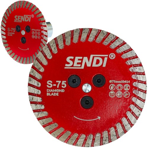 SENDI S-75 Tarcza diamentowa do podcinania płytek 75mm M14