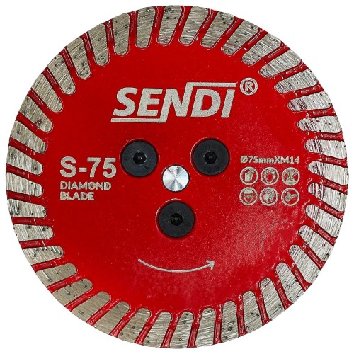 SENDI S-75 Tarcza do podcinania płytek 75mm M14