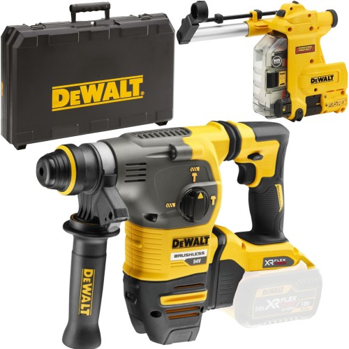 DeWALT DCH335NT Młotowiertarka SDS-plus 3,5J 54V FLEXVOLT Body + System odpylający D25304DH