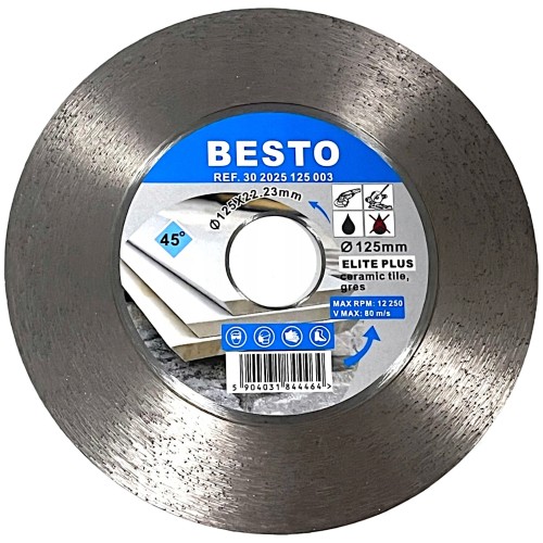 BESTO Tarcza diamentowa ELITE PLUS 125mm do gresu, ceramiki