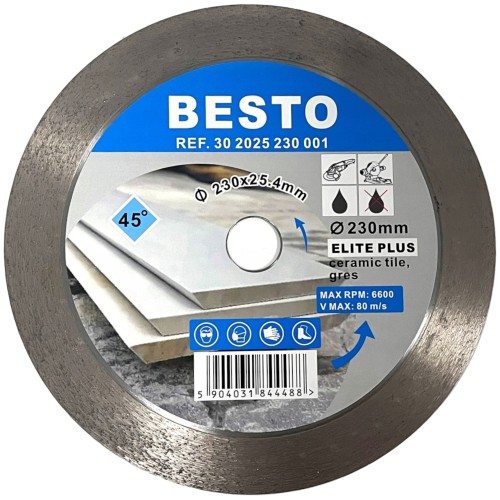 BESTO Tarcza diamentowa ELITE PLUS 230mm do gresu, ceramiki