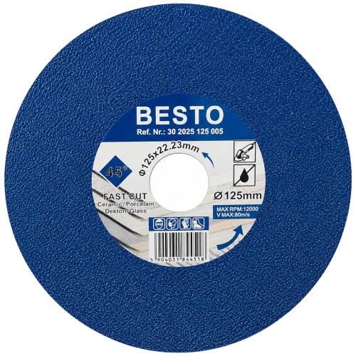 BESTO Tarcza diamentowa FAST CUT 125mm do ceramiki