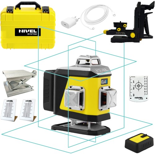 NIVEL SYSTEM CL4BLCD Laser krzyżowy 4-płaszczyznowy wiązka niebieska