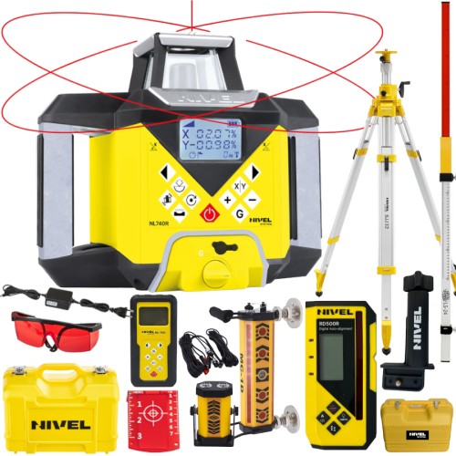 Niwelator Nivel System NL740R DIGITAL + MC1D + łata LS-24 + statyw SJJ32