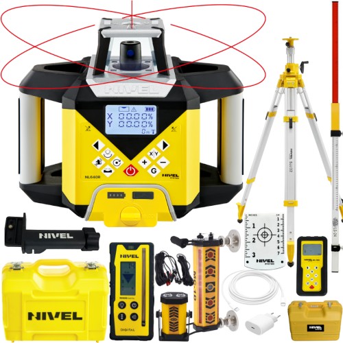 Niwelator Nivel System NL640R DIGITAL + MC1D + łata LS-24 + statyw SJJ32