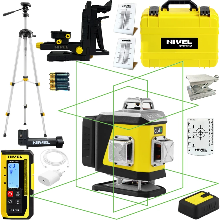 Laser Nivel System CL4G LCD Bluetooth + SJJ-M1 EX + czujnik CLS-300 + walizka