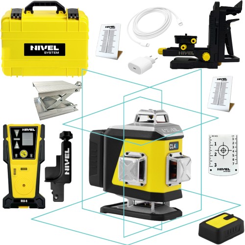 Laser krzyżowy niebieski Nivel System CL4B LCD Bluetooth + czujnik CLS5