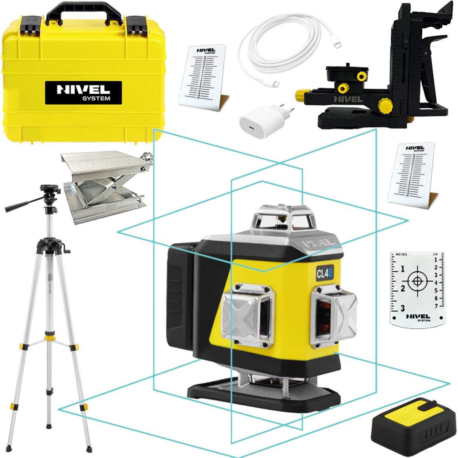 Laser Nivel System CL4B LCD Bluetooth + statyw SJJ-M1 EX