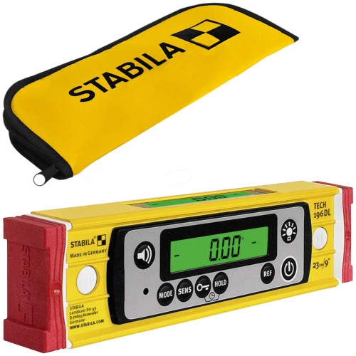Poziomica elektroniczna 23cm IP67 Stabila TECH 196 DL + Pokrowiec