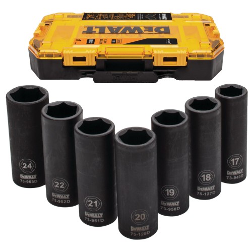 Zestaw nasadek udarowych głębokich 1/2" 7szt. Edycja McLaren DeWalt DT70905
