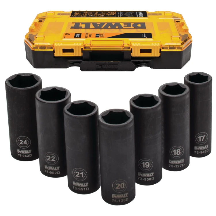 Zestaw nasadek udarowych głębokich 1/2" 7szt. Edycja McLaren DeWalt DT70905