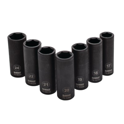 Zestaw nasadek udarowych głębokich 1/2" 7szt. McLaren DeWalt DT70905
