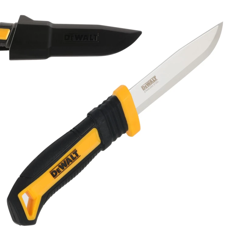 Nóż z ostrzem stałym 90mm DEWALT DWHT9-10354 nóż monterski z pochwą etui