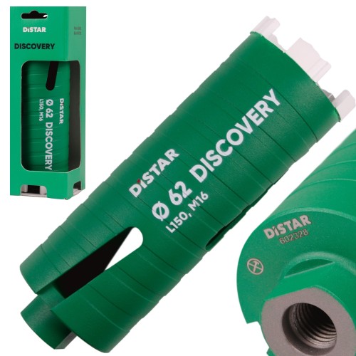 Wiertło diamentowe do betonu 62 x 150mm 5xM16 otwornica Discovery Distar 10216025054