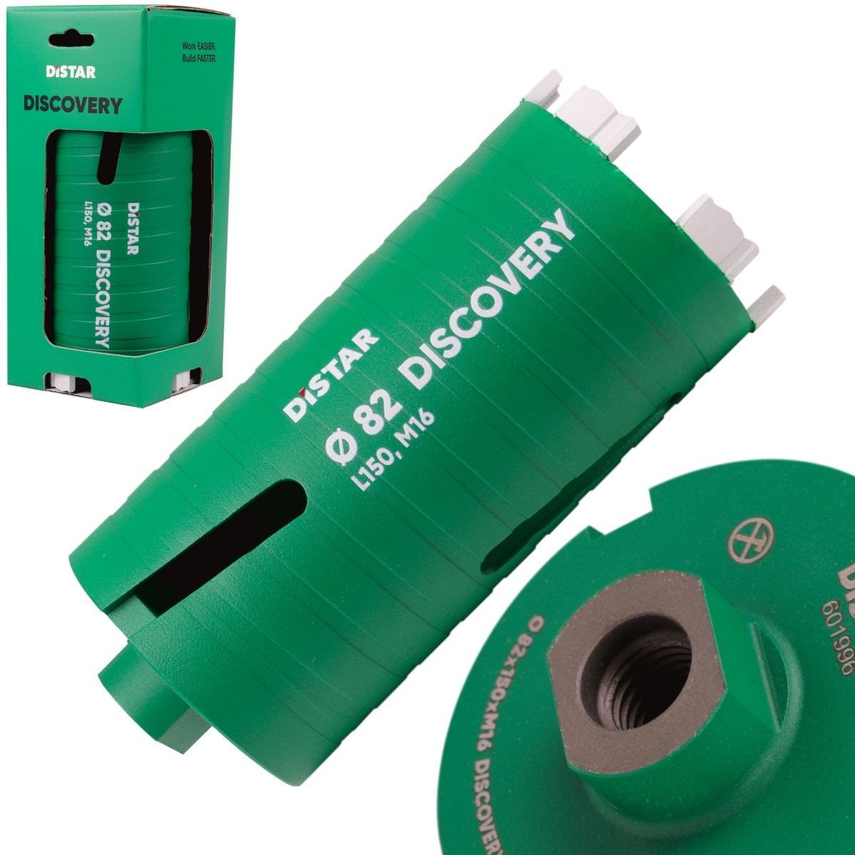 Wiertło diamentowe do betonu 82 x 150mm 6xM16 otwornica Discovery Distar 10216025056