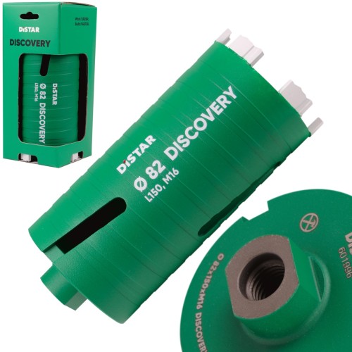 Wiertło diamentowe do betonu 82 x 150mm 6xM16 otwornica Discovery Distar 10216025056