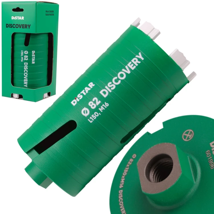 Wiertło diamentowe do betonu 82 x 150mm 6xM16 otwornica Discovery Distar 10216025056