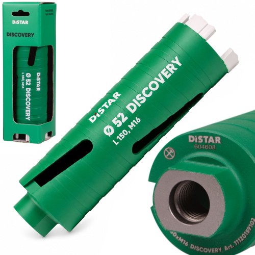 Wiertło diamentowe do betonu 52 x 150mm 4xM16 otwornica Discovery Distar 11120159102