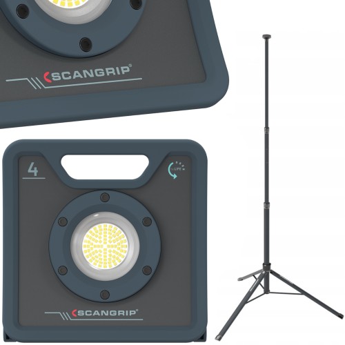 Zestaw lampa warsztatowa NOVA 4 + statyw 0,9m do 2m TRIPOD 2 SCANGRIP 49.0594