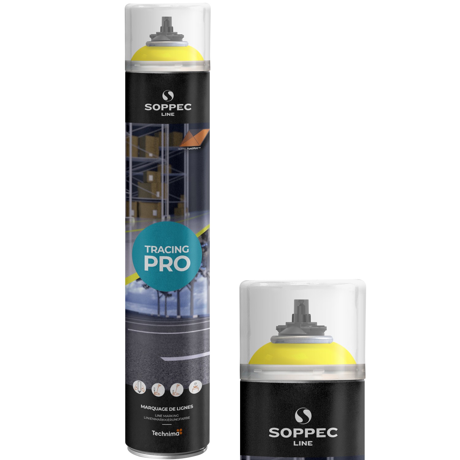 Farba marker żółty Tracing Pro do znakowania linii 750ml Soppec 152002