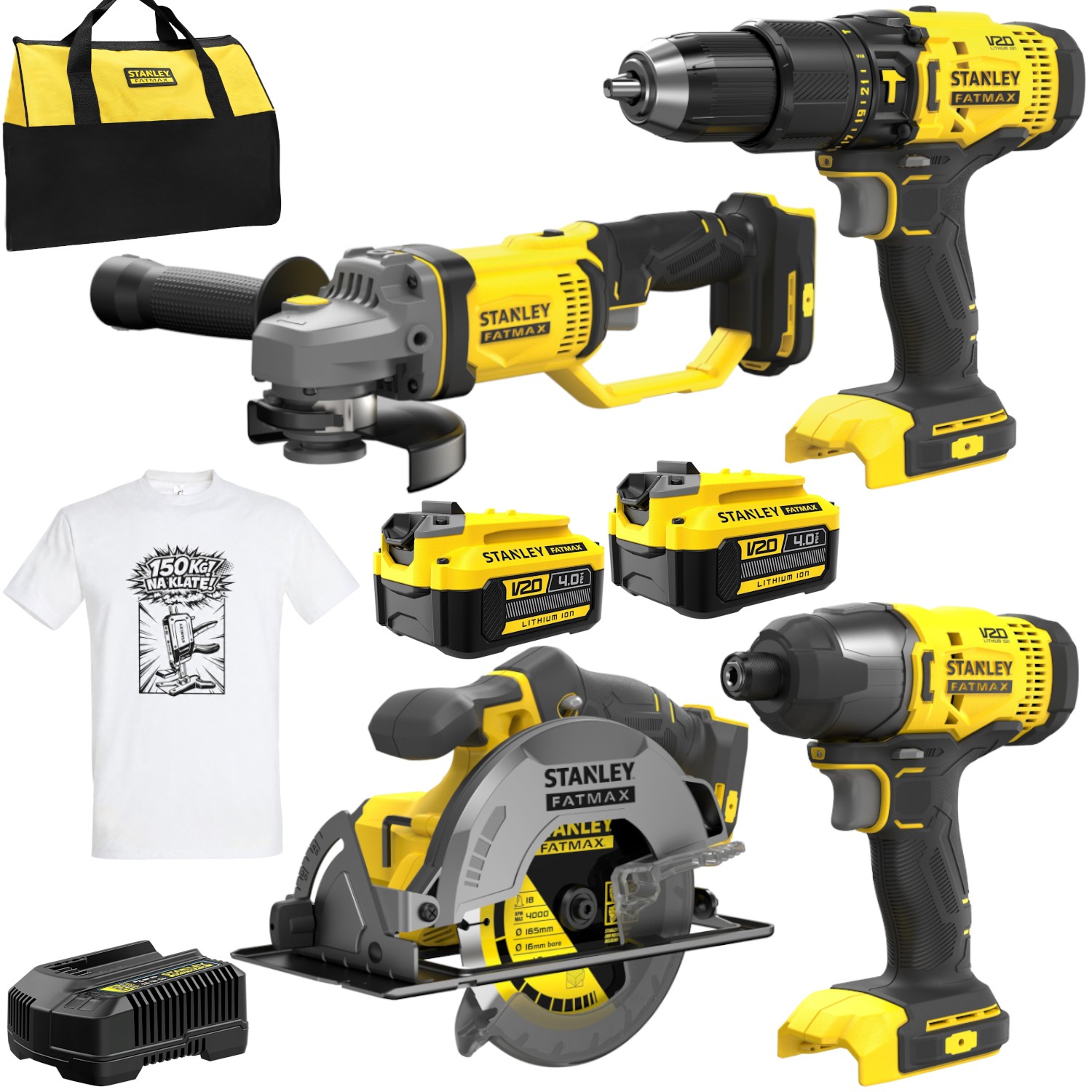 STANLEY SFMCK469M2 Zestaw elektronarzędzi 18V FatMax V20 + Koszulka GRATIS