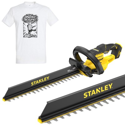Nożyce do żywopłotu akumulatorowe 55cm 18V Stanley V20 STCHT8255B + T-shirt