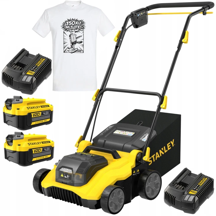 Wertykulator akumulatorowy 38cm 2x 18V 4,0Ah Stanley SCOEP3801M2 + GRATIS Koszulka