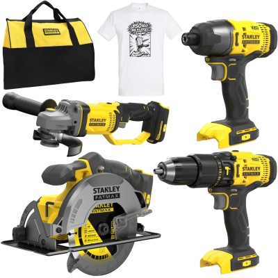 STANLEY Zestaw 4 elektronarzędzi SFMCD711 + SFMCF800 + SFMCG400 + SFMCS500 + GRATIS Koszulka