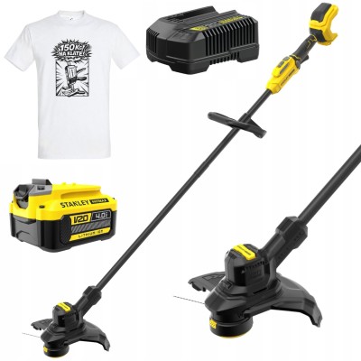 STANLEY SFMSTB930M Podkaszarka żyłkowa bezszczotkowa 18V 28cm lub 33 cm FatMax V20 4.0Ah + T-shirt