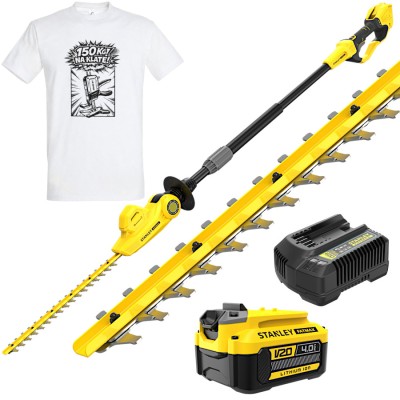 STANLEY SFMCPH845M1 Nożyce do żywopłotu z wysięgnikiem 18V 45cm 4.0Ah FatMax V20 + T-shirt