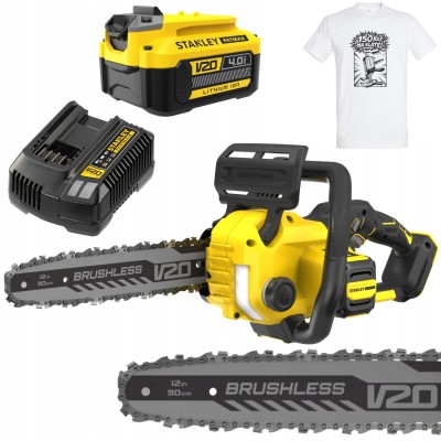 STANLEY SFMCCS730M1 Akumulatorowa Piła łańcuchowa 30cm 18V 1x4Ah FatMax V20 + T-shirt