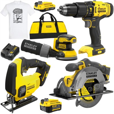 Zestaw elektronarzędzi 4-narzędzia 18V Fatmax V20 Stanley SFMCK412MDS + GRATIS Koszulka