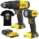 STANLEY SFMCK210D1 Wiertarko-wkrętarka SFMCD711 + Latarka SFMCL020 + Akumulator 2.0Ah + GRATIS Koszulka