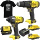 STANLEY SFMCK465D2S Zestaw Wkrętarka i Zakrętarka 2x2Ah Seria V20 + GRATIS Koszulka
