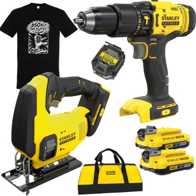 Zestaw elektronarzędzi 2-narzędzia 18V Fatmax V20 Stanley SFMCK212D2S + GRATIS Koszulka