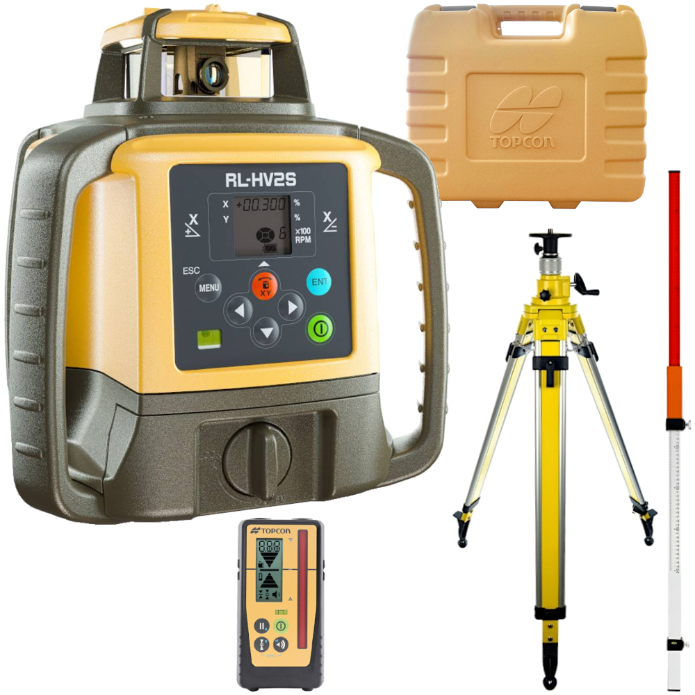 Niwelator laserowy obrotowy 800m Topcon RL-HV2S + Łata + Statyw