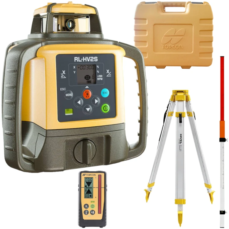 Niwelator laserowy 800m IP66 Topcon RL-HV2S + Czujnik LS-100D + Statyw + Łata