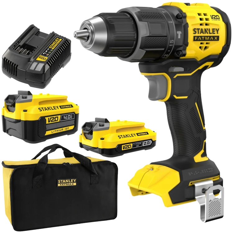 STANLEY SFMCD716 Akumulatorowa wiertarko-wkrętarka udarowa 18V 2Ah + 4Ah