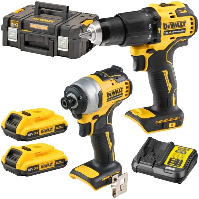 DEWALT DCK2062D2T Zestaw Wkrętarka DCD709 + Zakrętarka DCF809 2x2Ah TSTAK