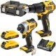 DEWALT DCK2062D2T Zestaw Wkrętarka DCD709 + Zakrętarka DCF809 2x2Ah TSTAK