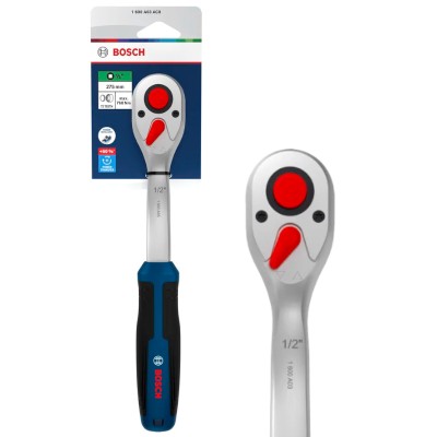 Klucz grzechotka 1/2" BOSCH Professional 72 zęby 5° CrV 768Nm 1600A03AC8