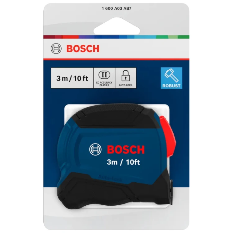 Taśma miernicza BOSCH 3m 19mm obudowa Softgrip