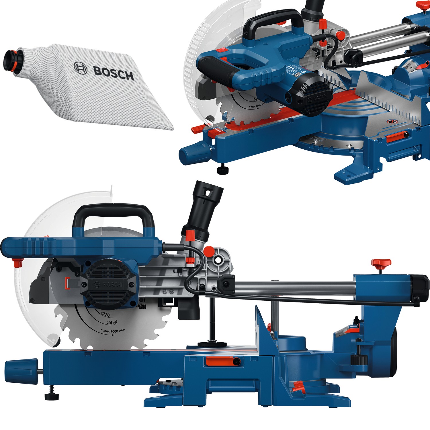 Ukośnica piła z posuwem 216mm 1300W Bosch PRO GCM 305-216S