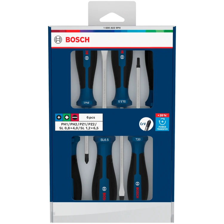 Wkrętaki 6szt. PH/PZ/SL Bosch PRO 1600A039PH