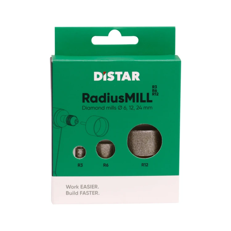 Zestaw frezów diamentowych R3, R6, R12 RadiusMILL DISTAR 81419031135 Opakowanie