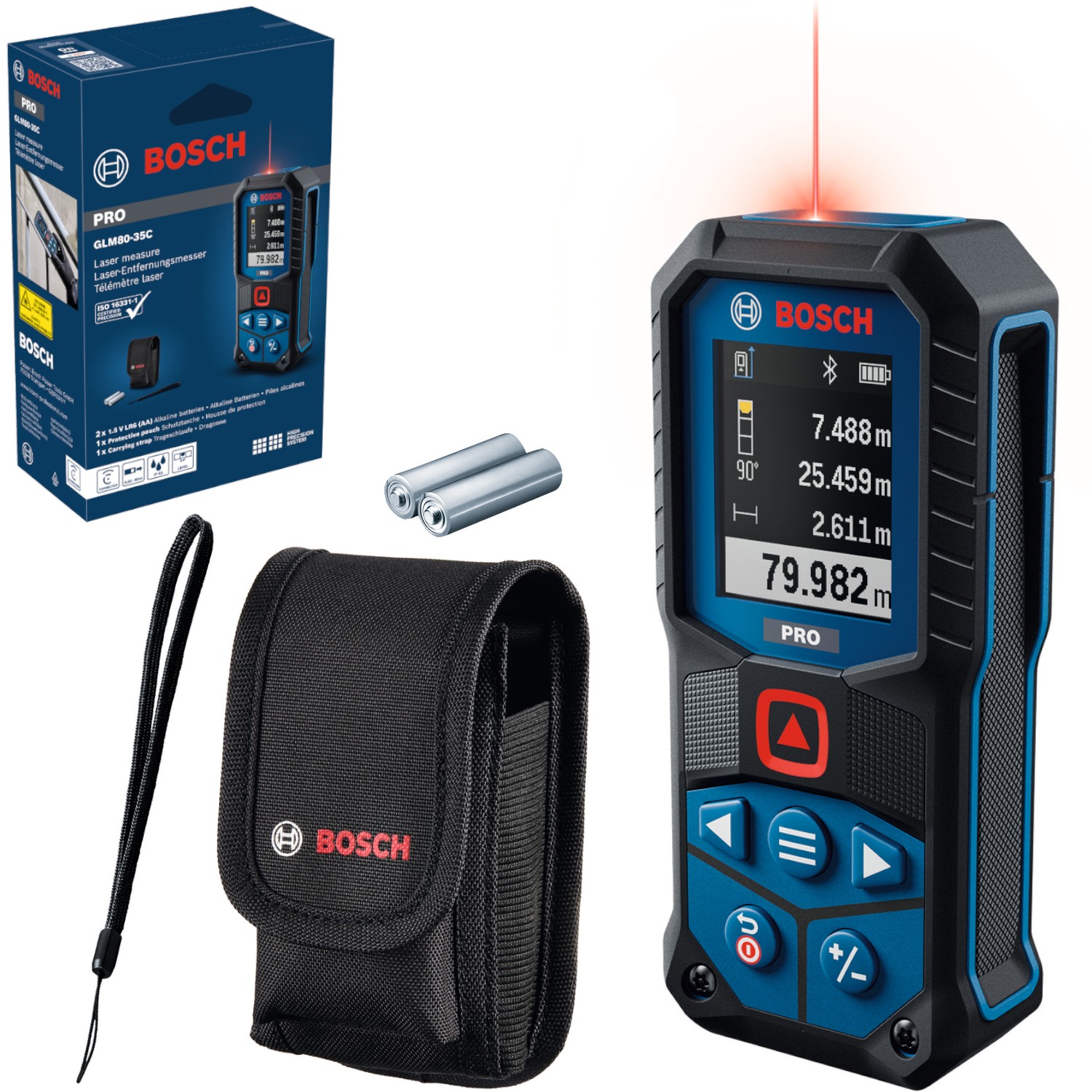 Dalmierz laserowy 80m Bosch PRO GLM80-35C