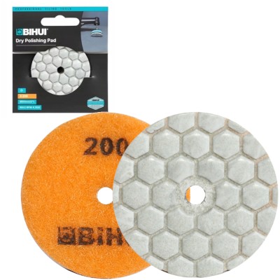Pad polerski diamentowy na sucho 50mm P200 rzep BIHUI gres AGMPD3 Miniaturka