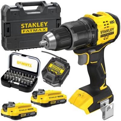 Wiertarko-wkrętarka udarowa 18V 65Nm 2x 2,0Ah Stanley V20 SFMCD716D2T + Bity 31el.