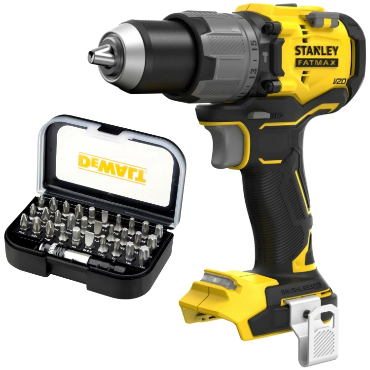 Wiertarko Wkrętarka udarowa 18V Stanley SFMCD726B /body/ + Bity 31el.