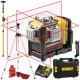 Laser liniowo-krzyżowy 3x360 czerwony 12V Dewalt DCE089D1R + Statyw, Tyczka